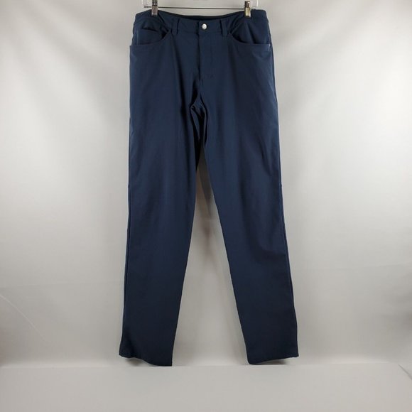 lululemon athletica Other - Lululemon ABC Comission Pants Mens 34x33 Warpstreme No Tag Slim Straight Blue